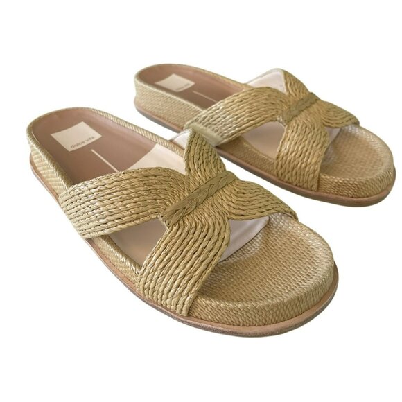 Dolce Vita Selda Rafia Sandal Size 8 NEW - Picture 1 of 6